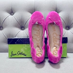 Sam Edelman Hot Pink Suede Flats - NEW
